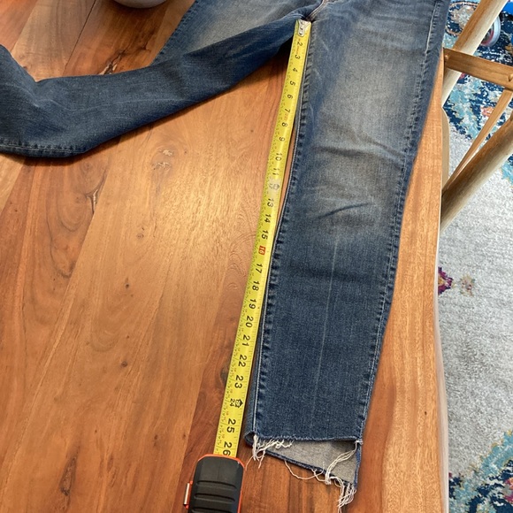 MOTHER DENIM/ The Stunner Zip Ankle Step Fray/ Walking On Coals/ Stretch Denim - Picture 15 of 16